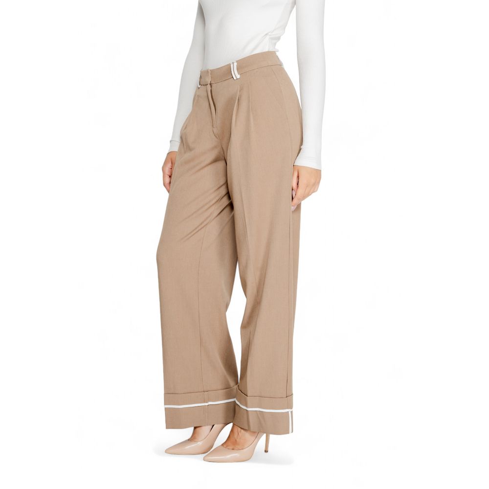 Only Brown Recycled Polyester Casual Pants | Regal Royce