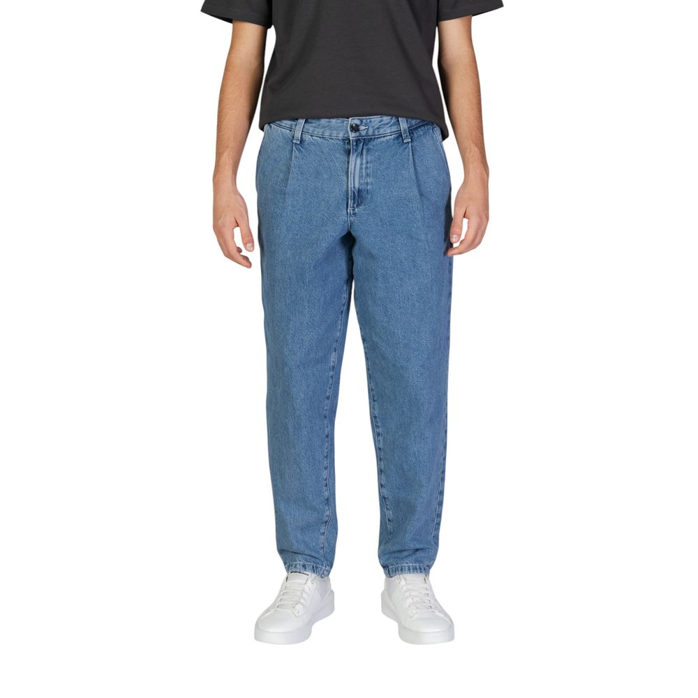 Jack Jones Blue Cotton Relaxed Fit Jeans | Regal Royce