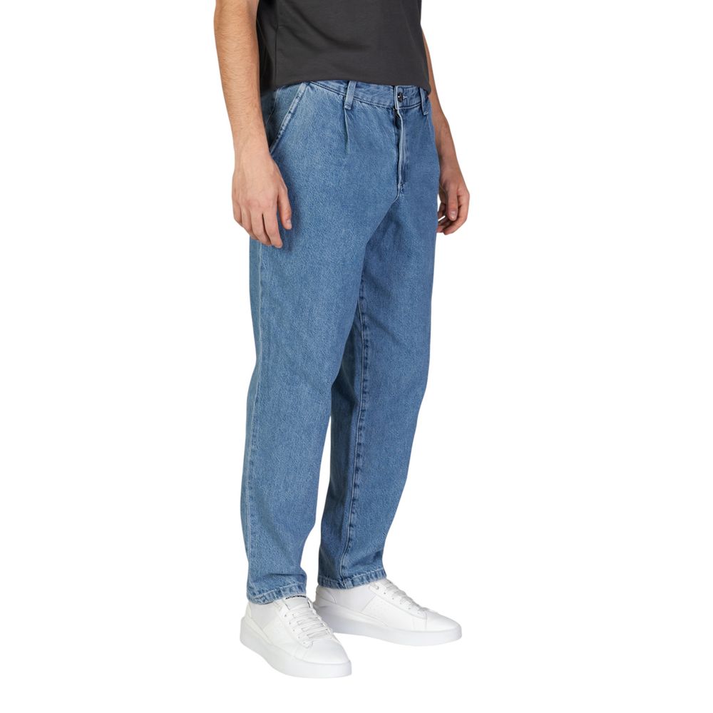 Jack Jones Blue Cotton Relaxed Fit Jeans | Regal Royce