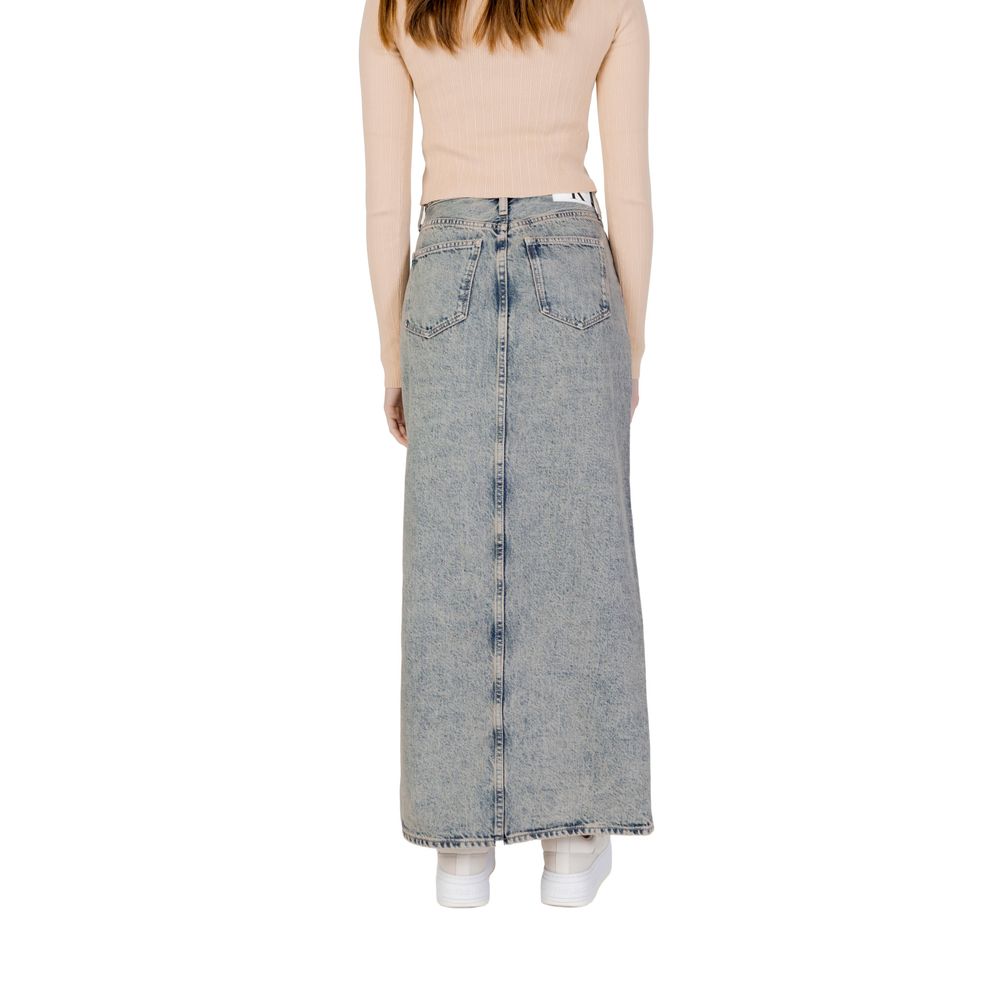 Calvin Klein Jeans Blue Cotton Long Skirt | Regal Royce
