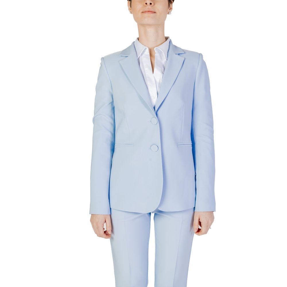 Sandro Ferrone Blue Polyester Blazer | Regal Royce