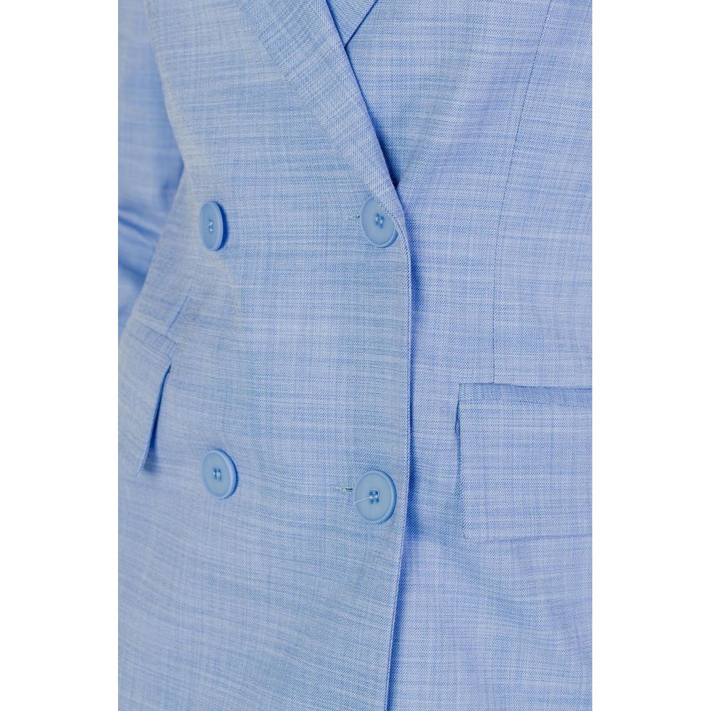 Sandro Ferrone Blue Viscose Blazer | Regal Royce
