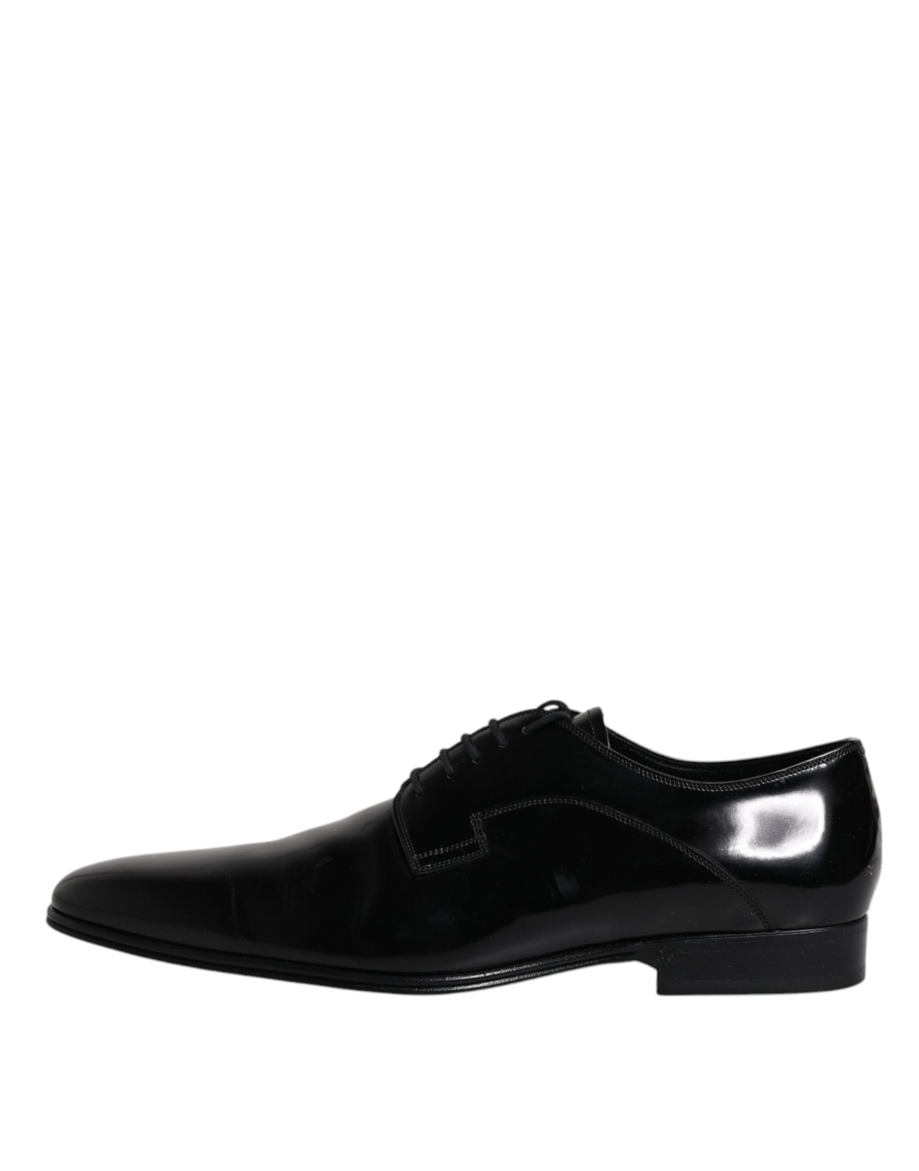 Dolce & Gabbana Black Leather Lace Up Derby Formal Shoes | Regal Royce
