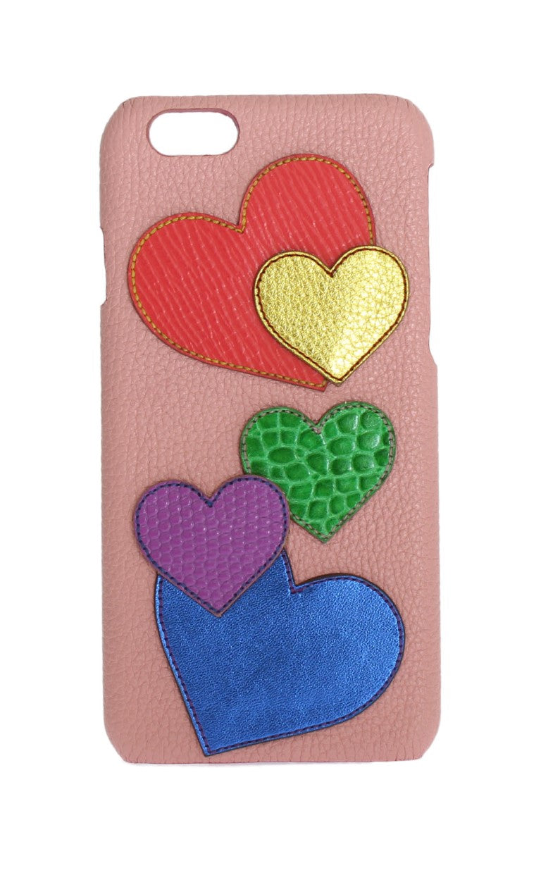 Dolce & Gabbana Pink Leather Heart Phone Cover | Regal Royce