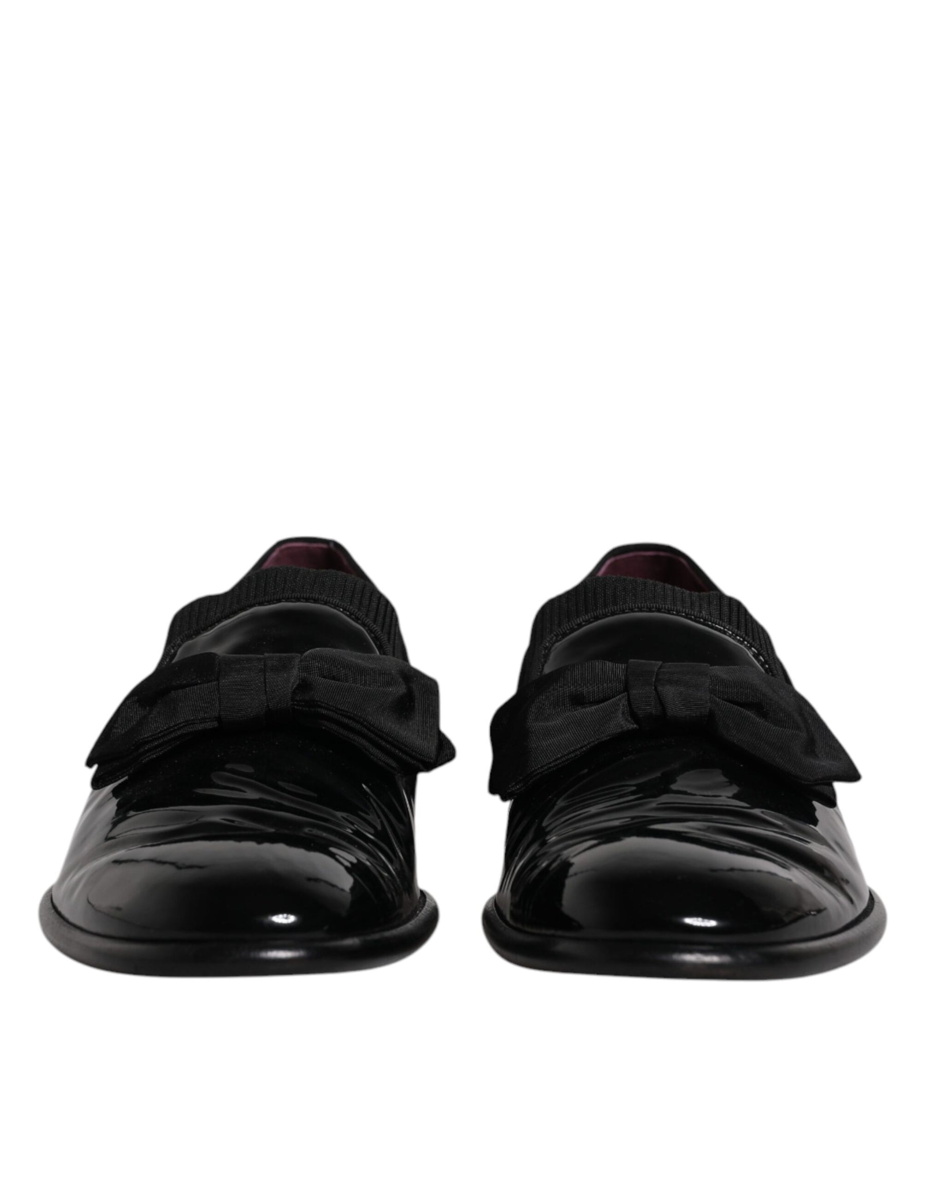 Dolce & Gabbana Black Leather Loafers Men Formal Dress Shoes | Regal Royce