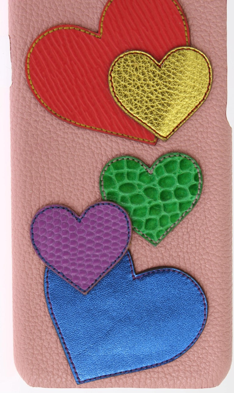 Dolce & Gabbana Pink Leather Heart Phone Cover | Regal Royce