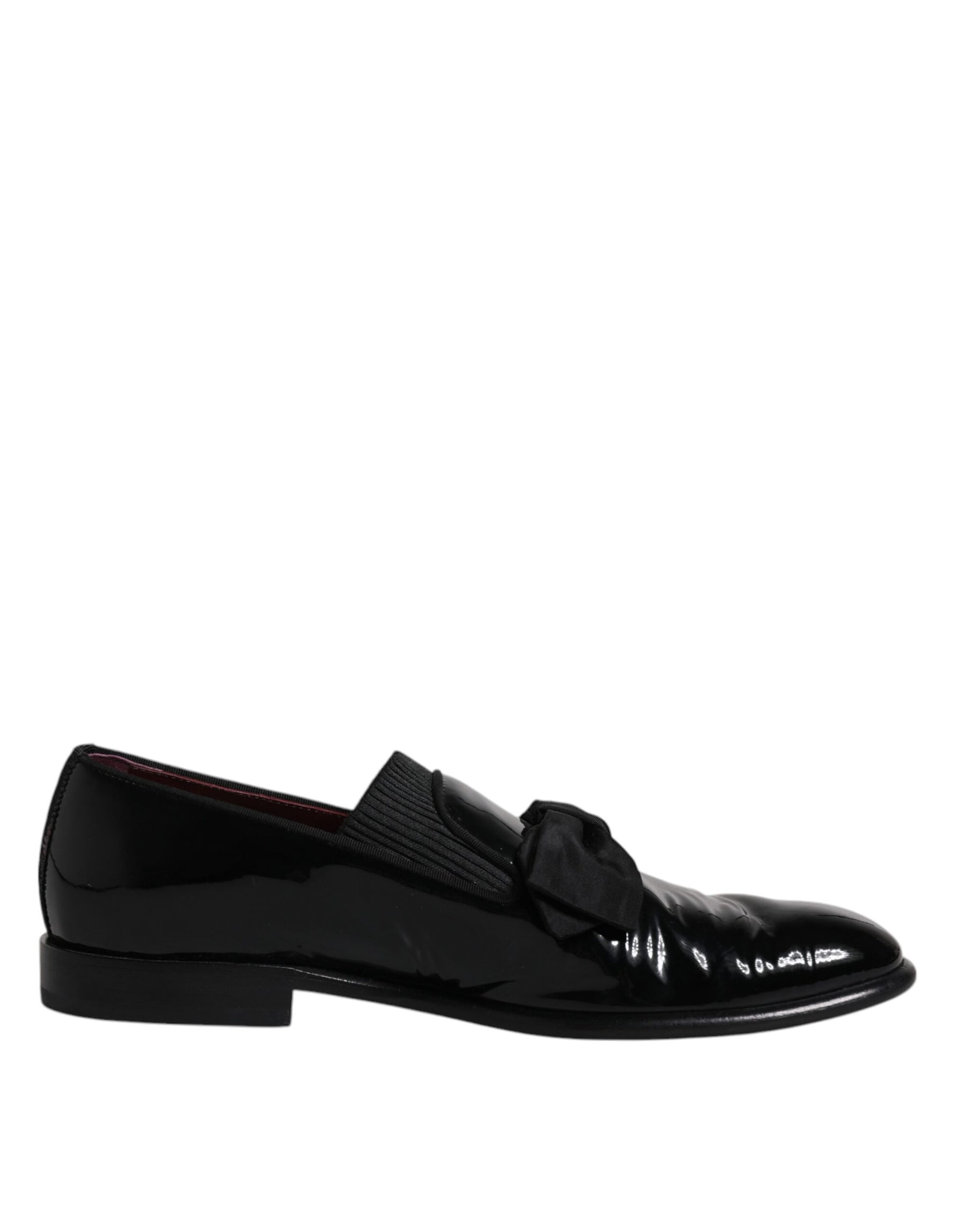 Dolce & Gabbana Black Leather Loafers Men Formal Dress Shoes | Regal Royce