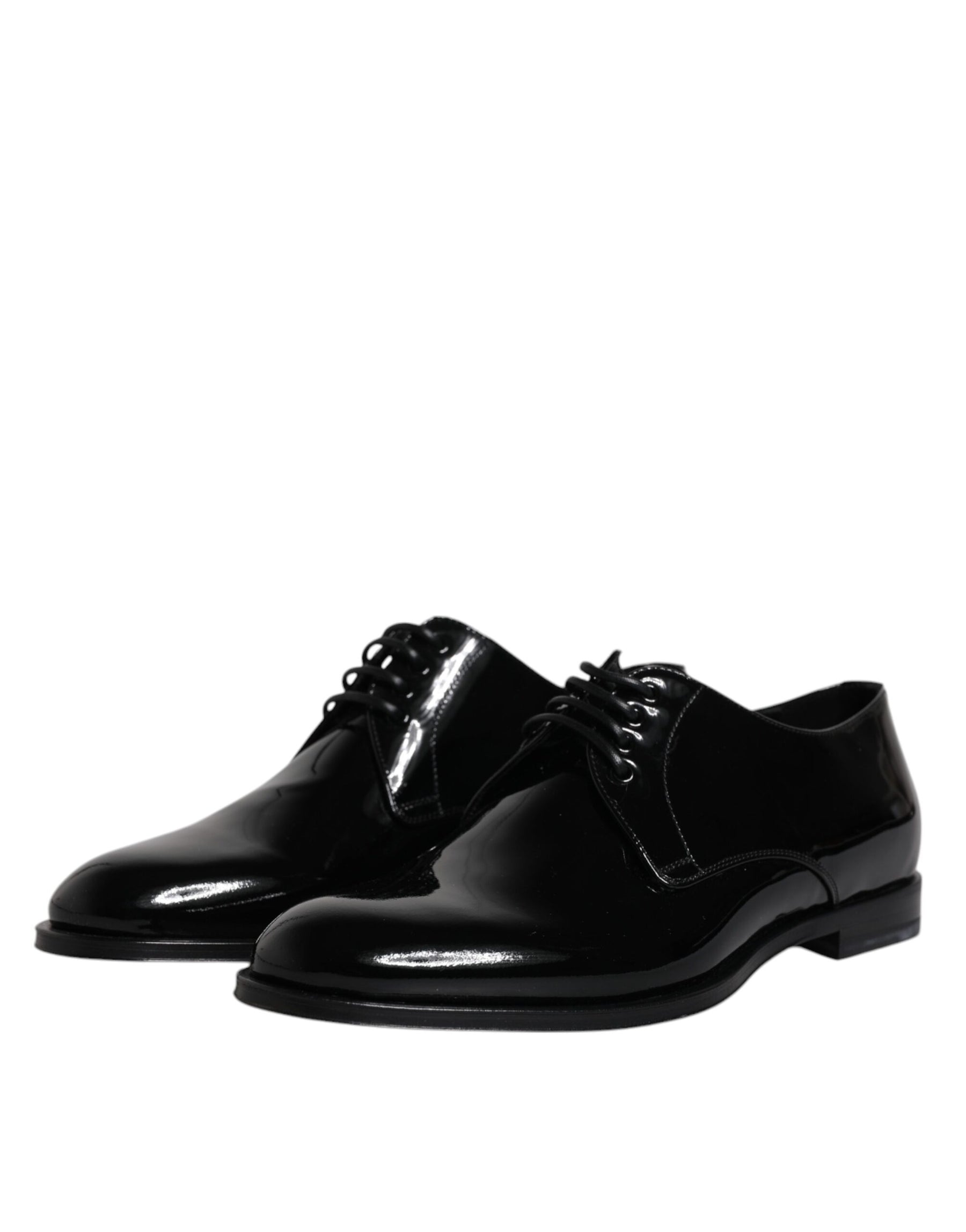 Dolce & Gabbana Black Patent Leather Derby Formal Dress Shoes | Regal Royce