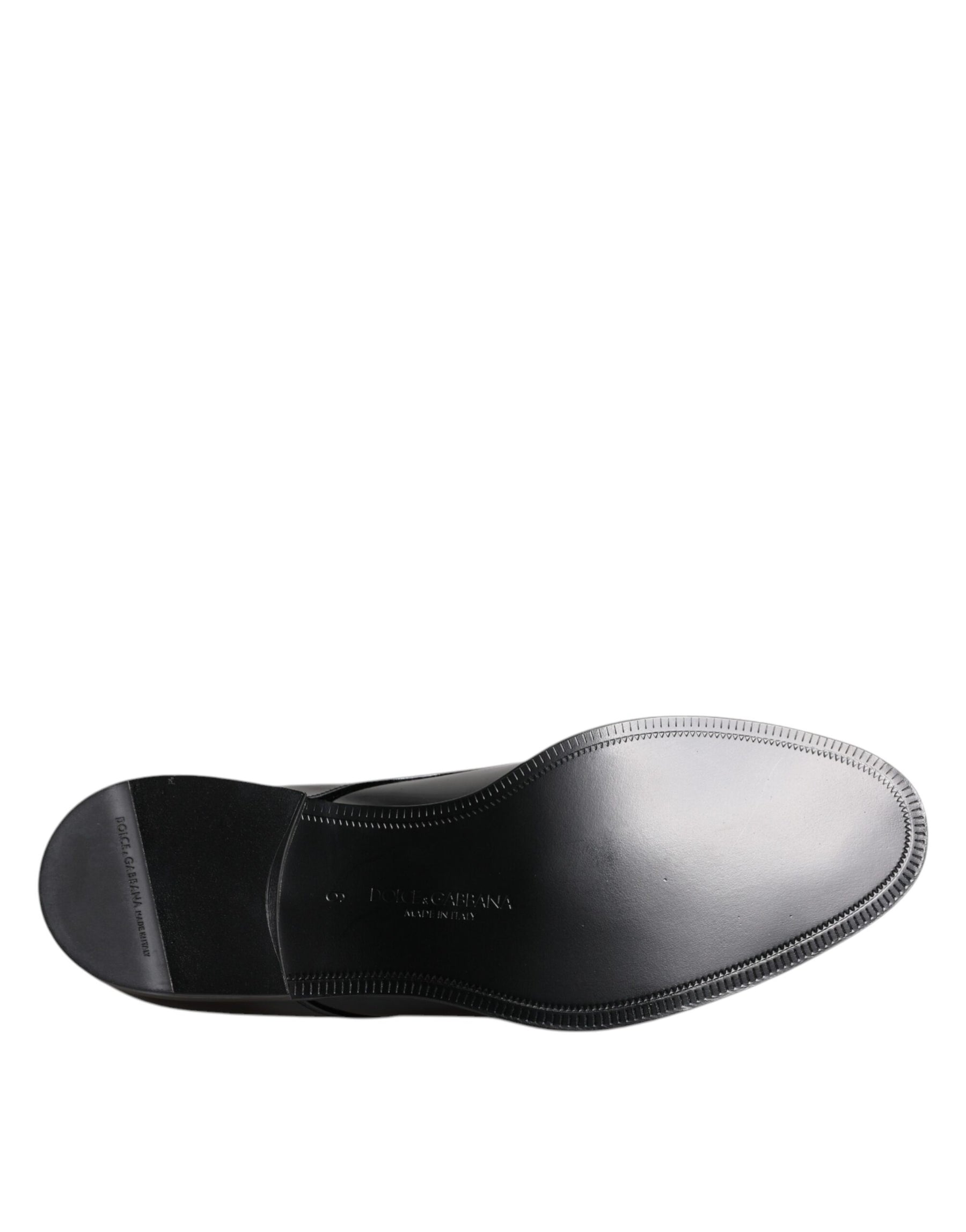 Dolce & Gabbana Black Patent Leather Derby Formal Dress Shoes | Regal Royce
