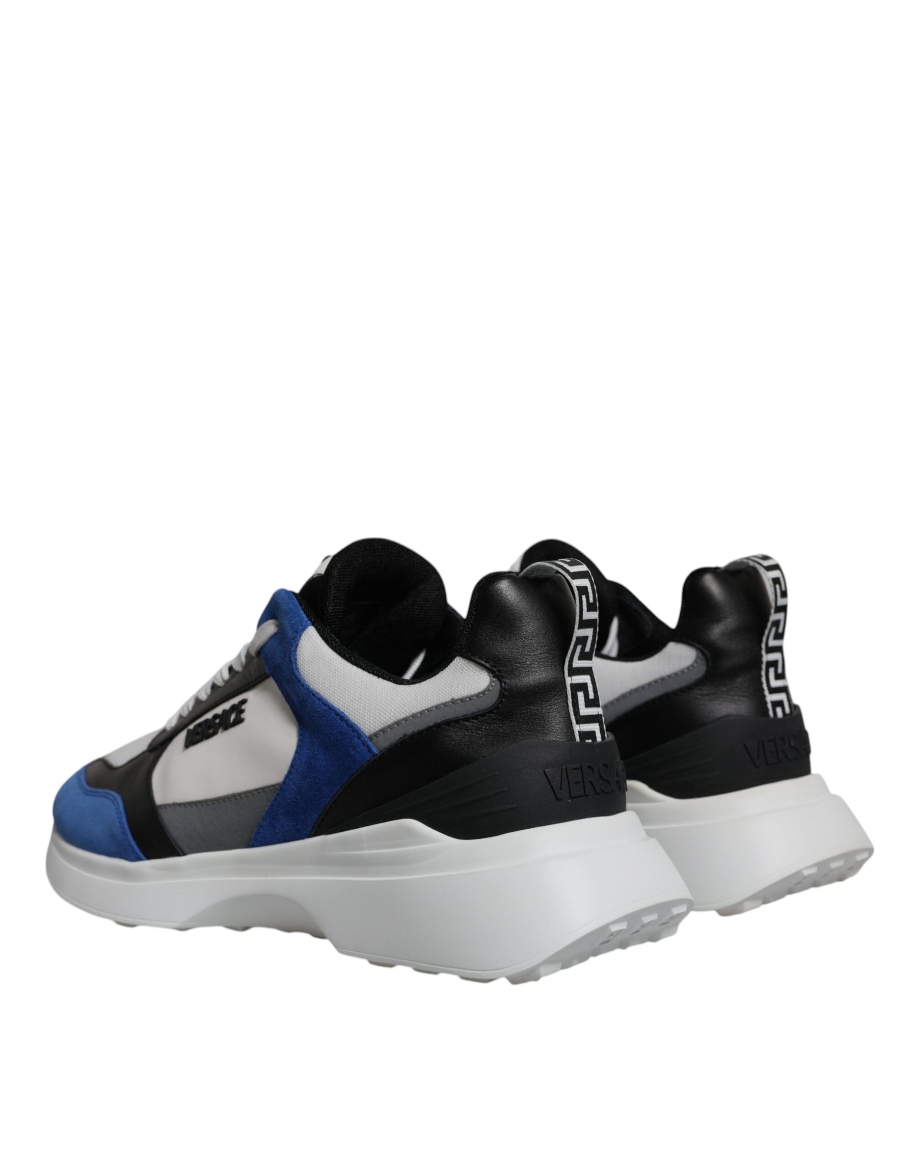 Versace Multicolor Canvas Quad Fabric Medusa Low Top Sneakers Shoes | Regal Royce