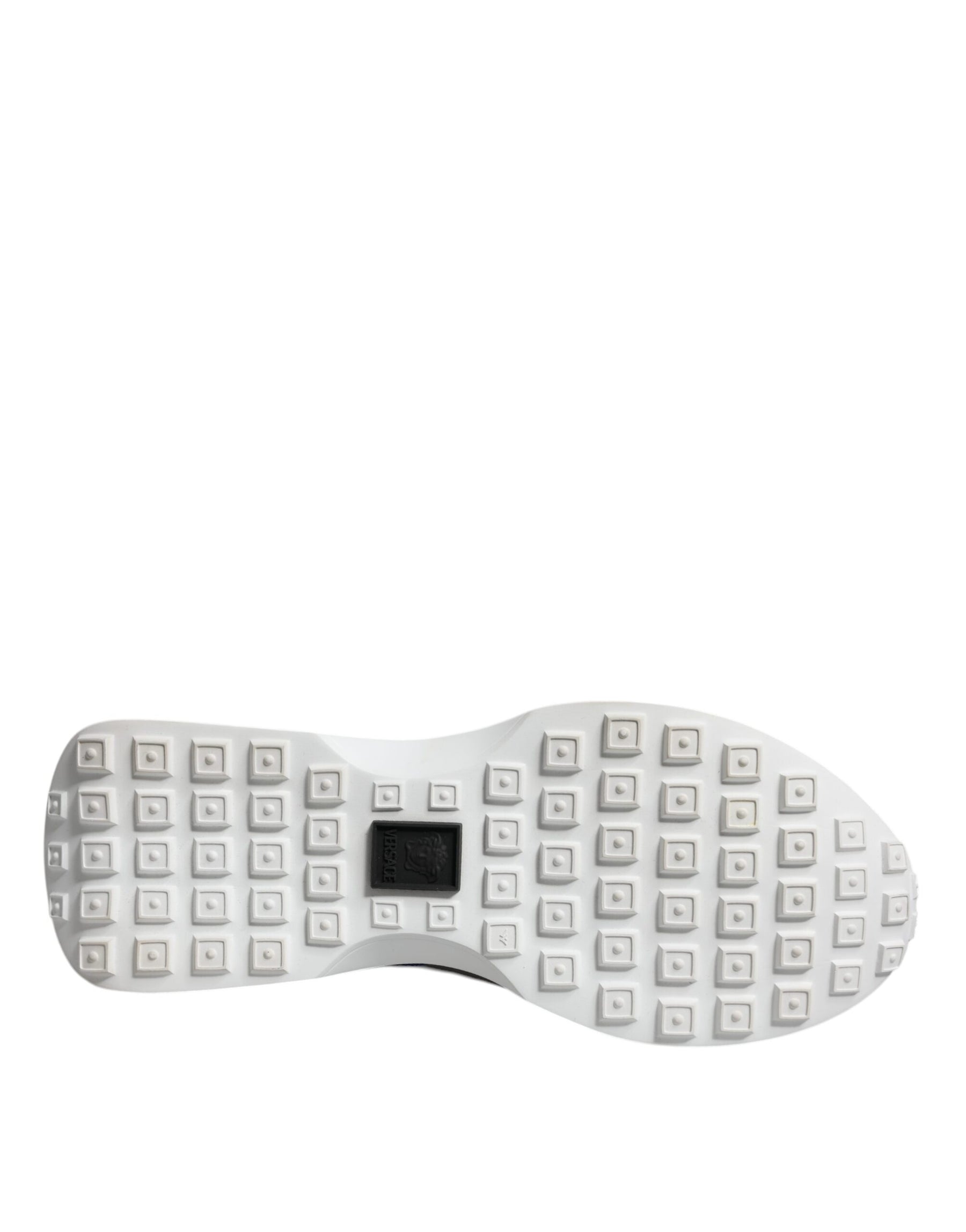 Versace Multicolor Canvas Quad Fabric Medusa Low Top Sneakers Shoes | Regal Royce