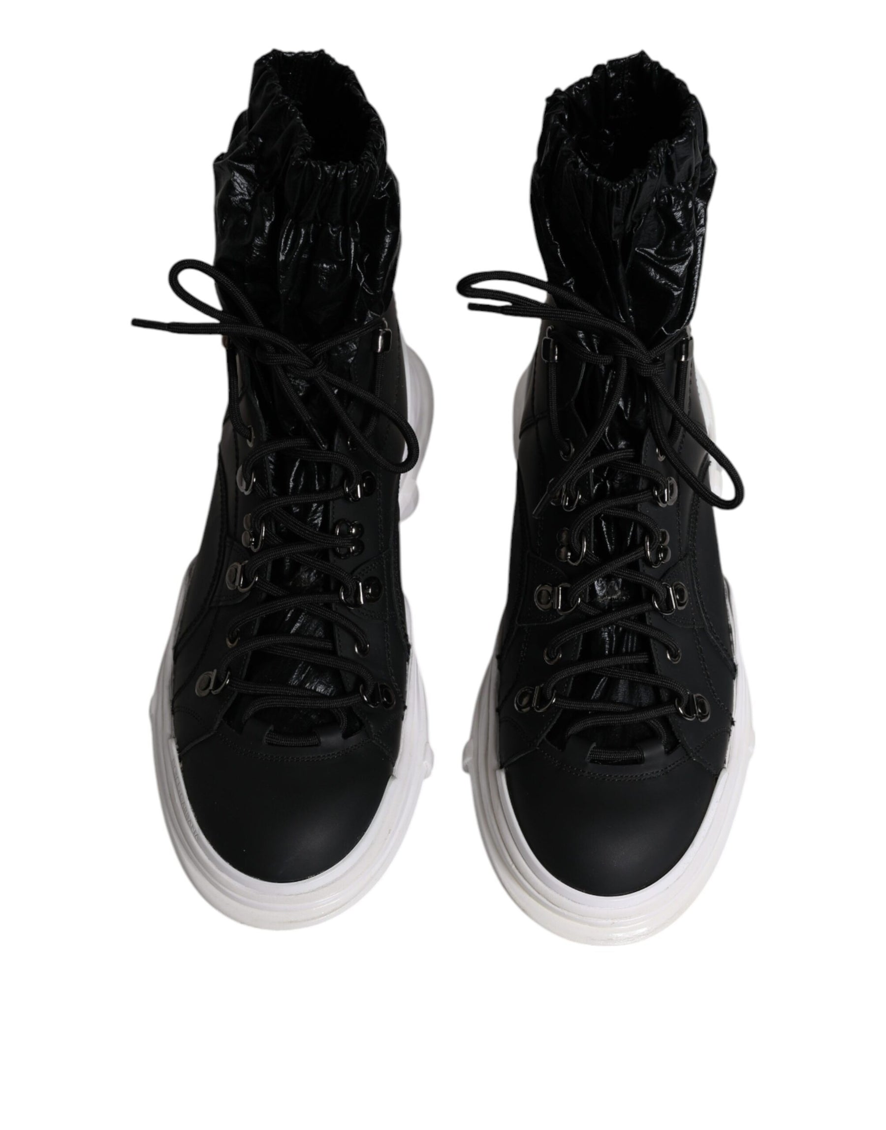 Dolce & Gabbana Black Nylon Galileo High Top Sneakers Shoes | Regal Royce