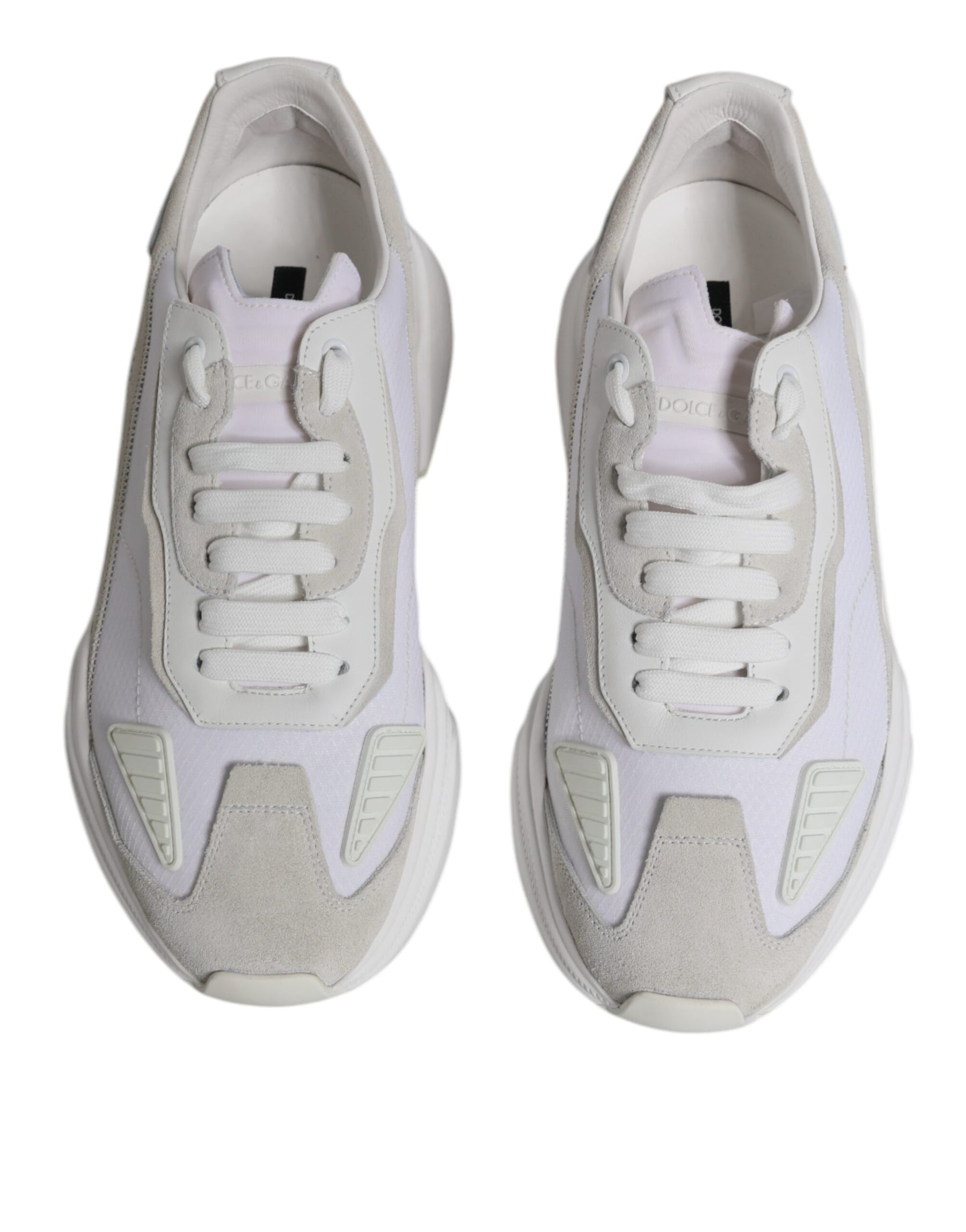 Dolce & Gabbana White Leather Daymaster Low Top Sneaker Shoes | Regal Royce