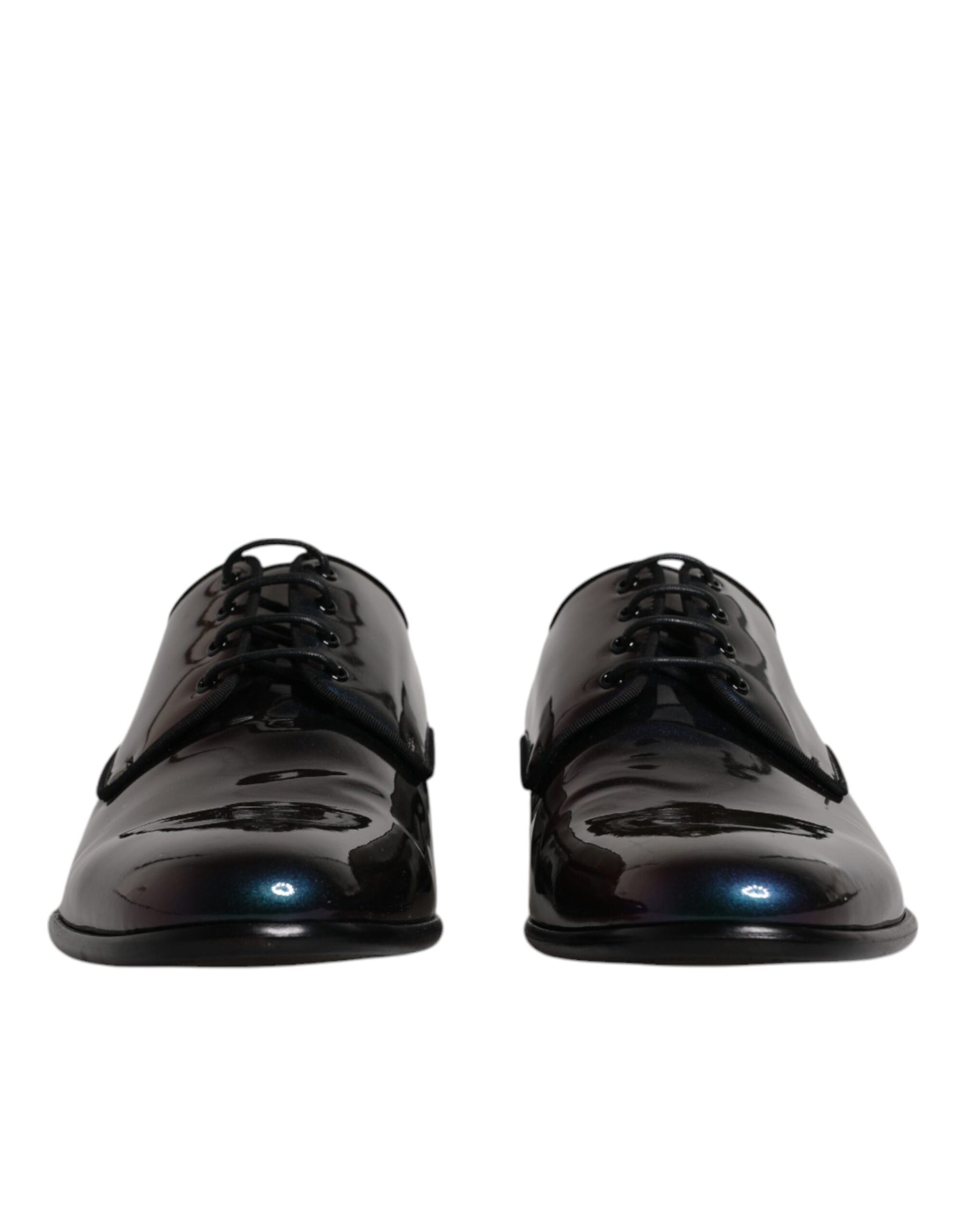 Dolce & Gabbana Peacock Patent Leather Derby Men Dress Shoes | Regal Royce