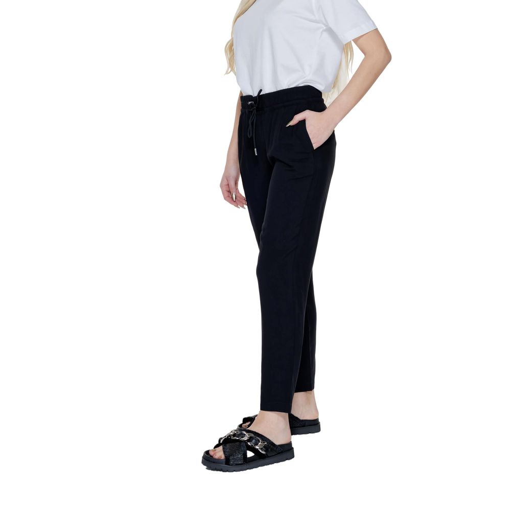 Street One Black Viscose Casual Pants | Regal Royce