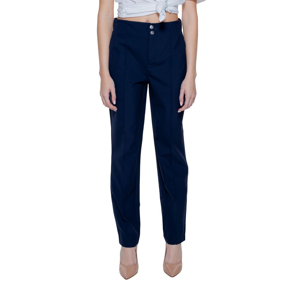 Street One Blue Polyamide Casual Pants | Regal Royce