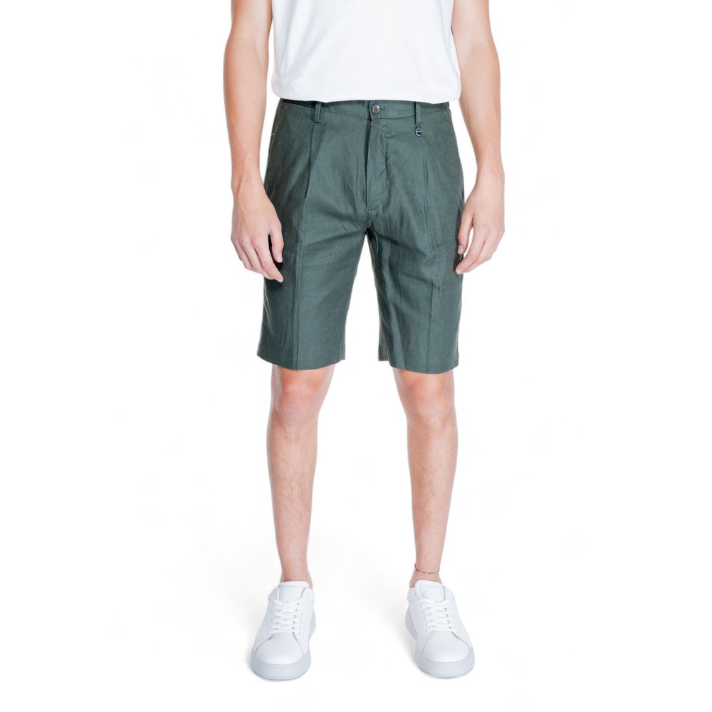Antony Morato Green Linen Bermuda Shorts | Regal Royce