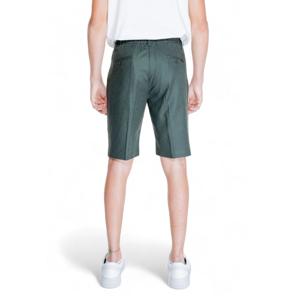Antony Morato Green Linen Bermuda Shorts | Regal Royce