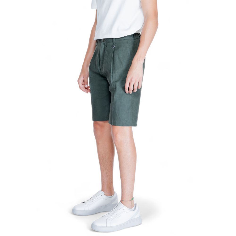 Antony Morato Green Linen Bermuda Shorts | Regal Royce