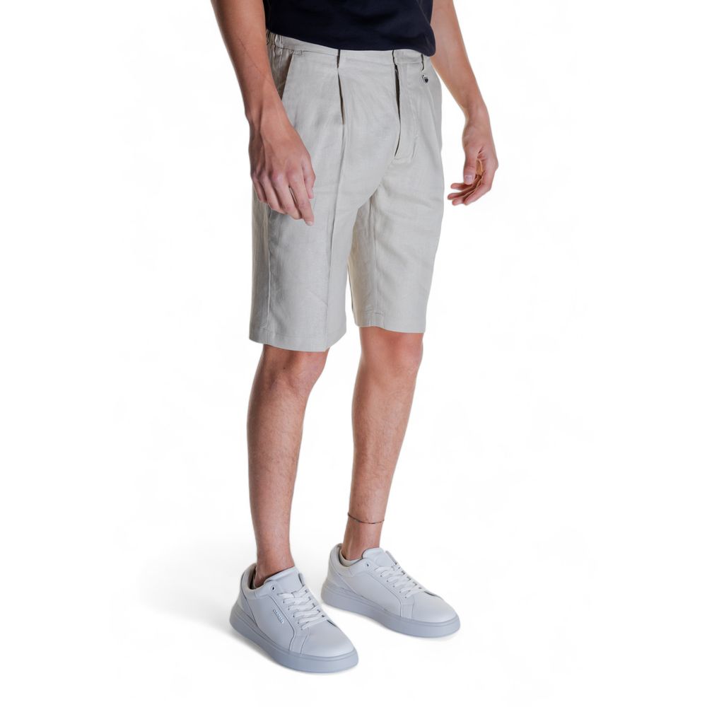 Antony Morato Beige Linen Bermuda Shorts | Regal Royce