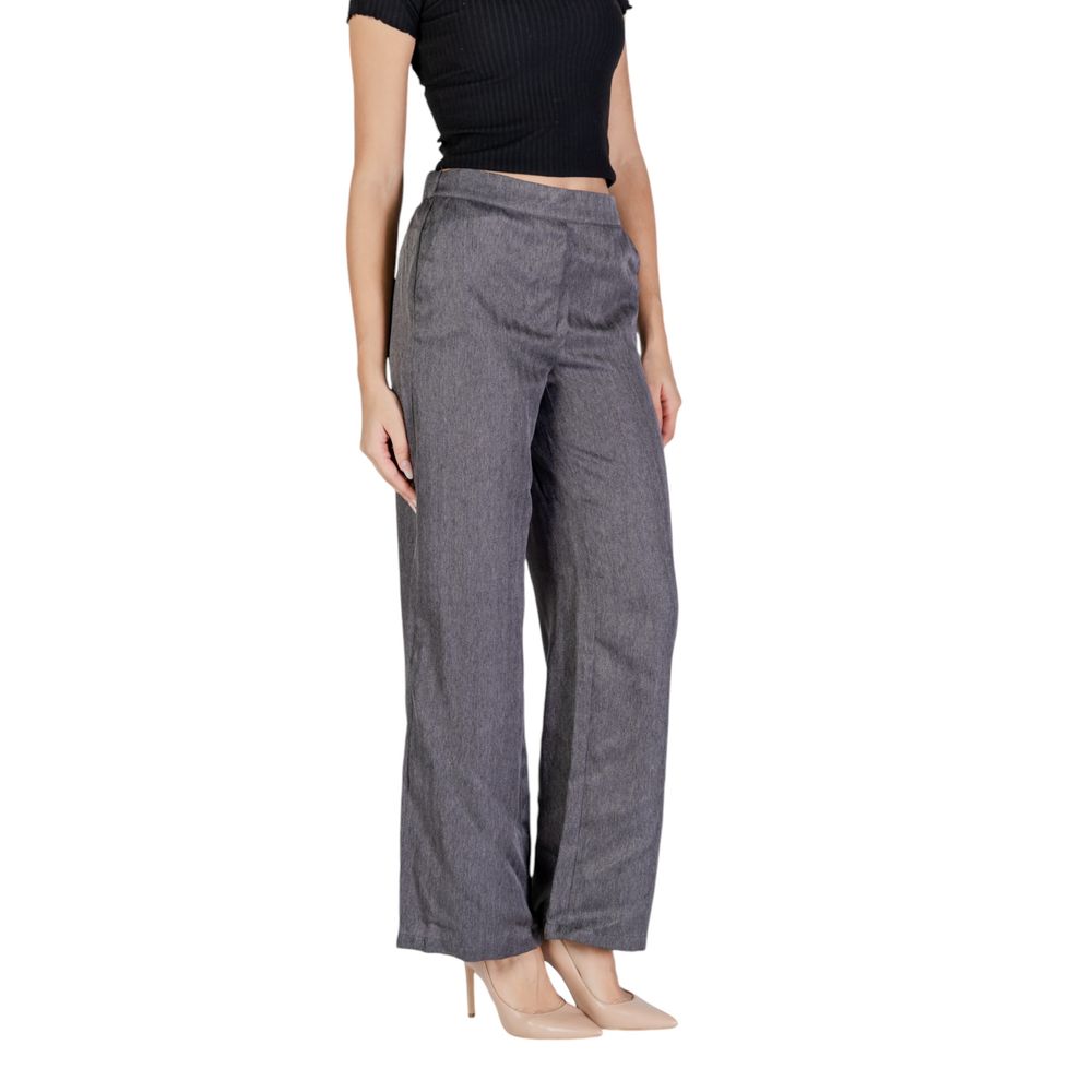 Jacqueline De Yong Gray Polyester Casual Pants | Regal Royce