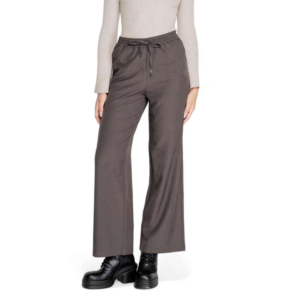 Only Gray Polyester Casual Pants | Regal Royce