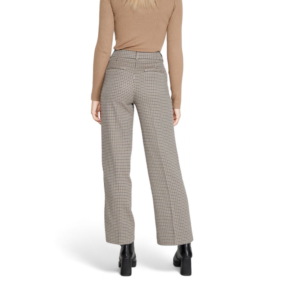 Only Beige Polyester Flared Pants | Regal Royce