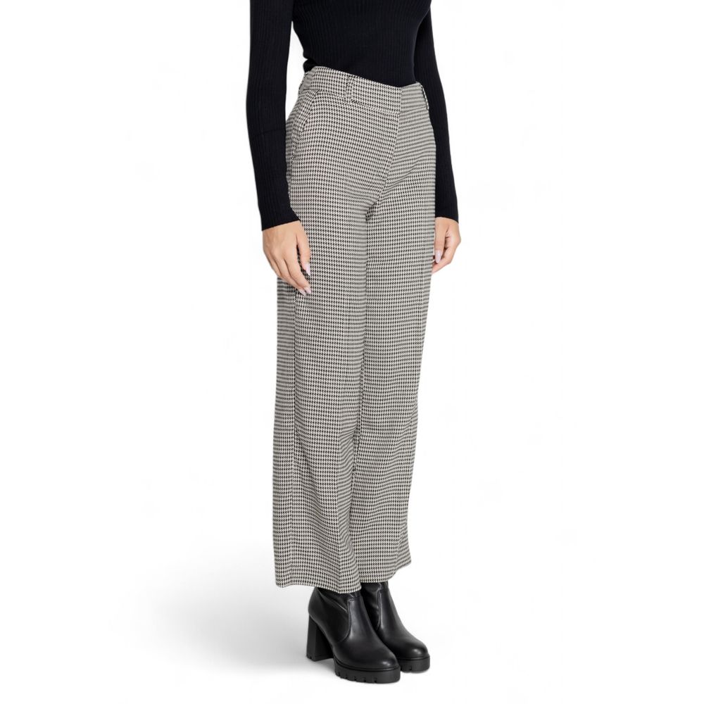 Only Black Polyester Flared Pants | Regal Royce
