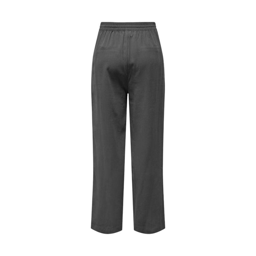 Jacqueline De Yong Gray Viscose Casual Pants | Regal Royce