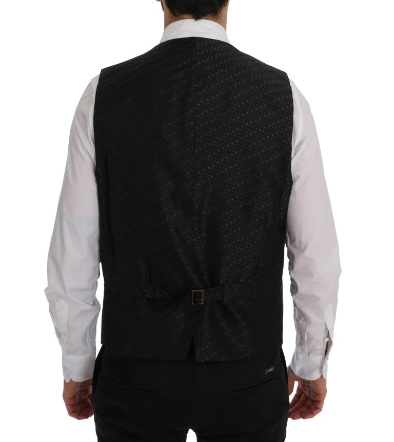 Dolce & Gabbana Gray STAFF Cotton Striped Vest | Regal Royce