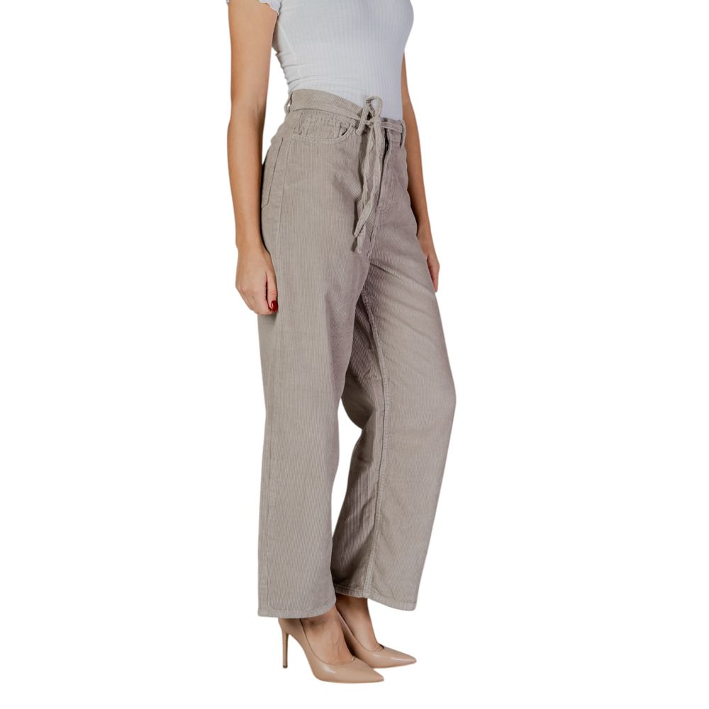 Only Beige Cotton Casual Pants | Regal Royce