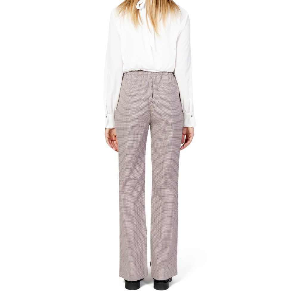 Only Beige Polyester Flared Pants | Regal Royce