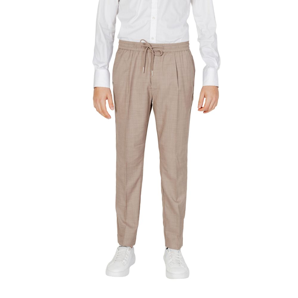 Antony Morato Beige Polyester Casual Pants | Regal Royce