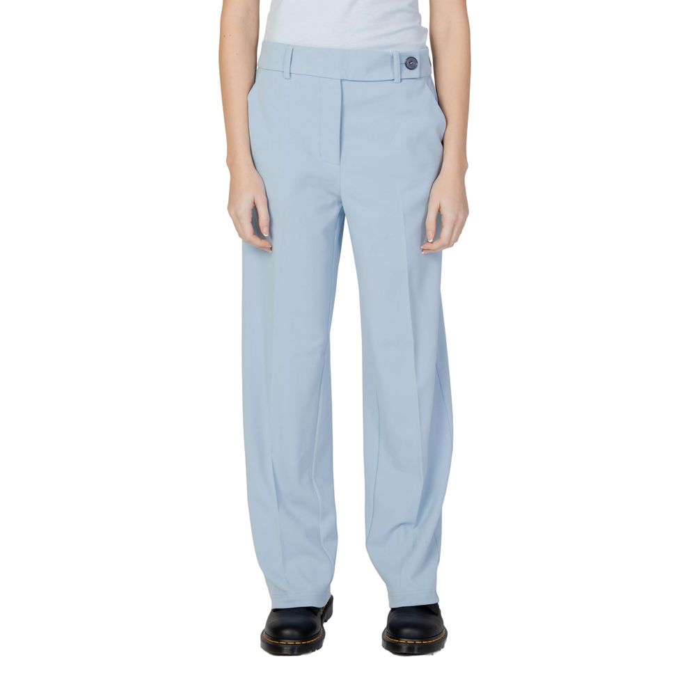 Only Blue Polyester Casual Pants | Regal Royce