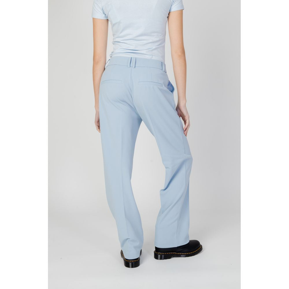 Only Blue Polyester Casual Pants | Regal Royce