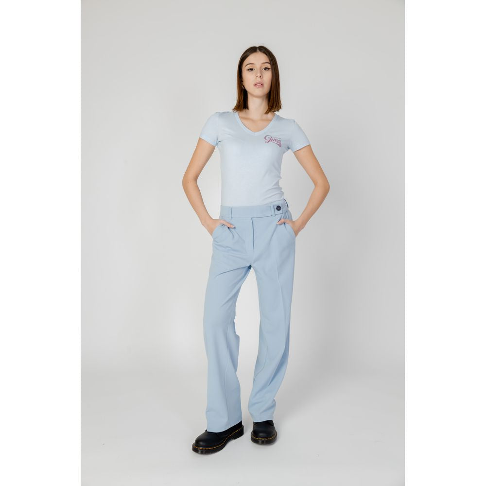 Only Blue Polyester Casual Pants | Regal Royce