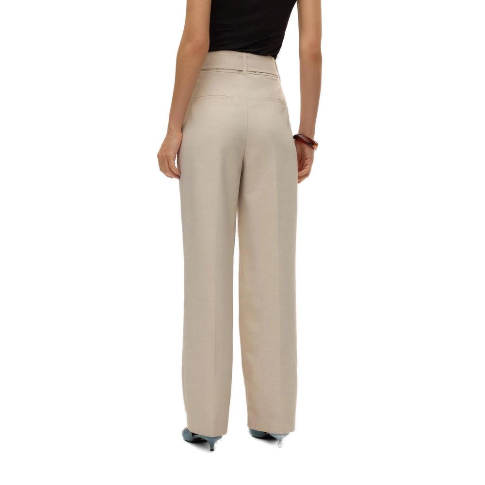Vero Moda Gray Polyester Casual Pants | Regal Royce