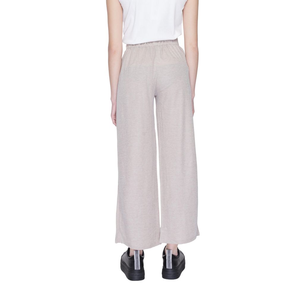 Jacqueline De Yong Gray Viscose Casual Pants | Regal Royce