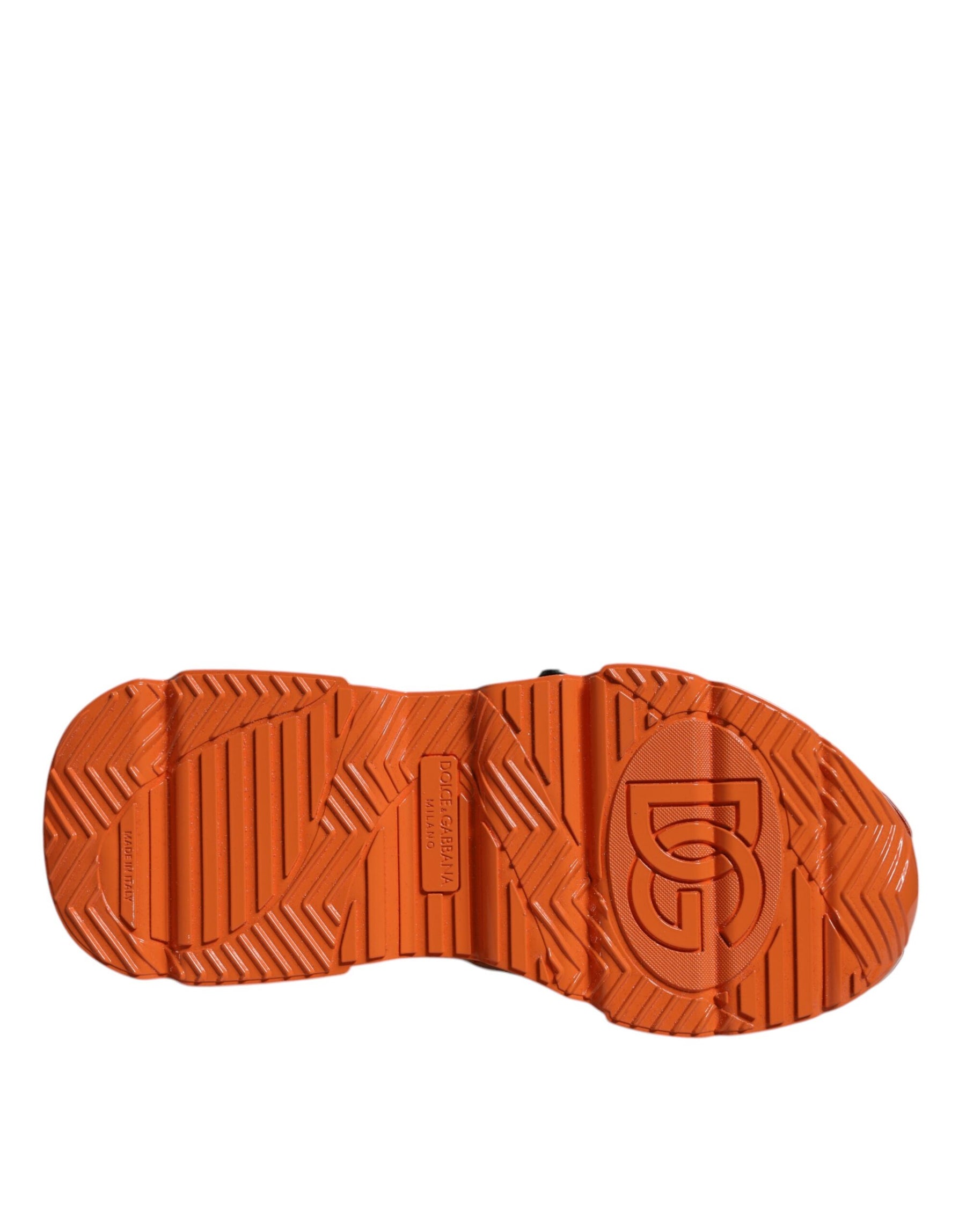 Dolce & Gabbana Orange Multi Panel Chunky High Top Sneakers Shoes | Regal Royce