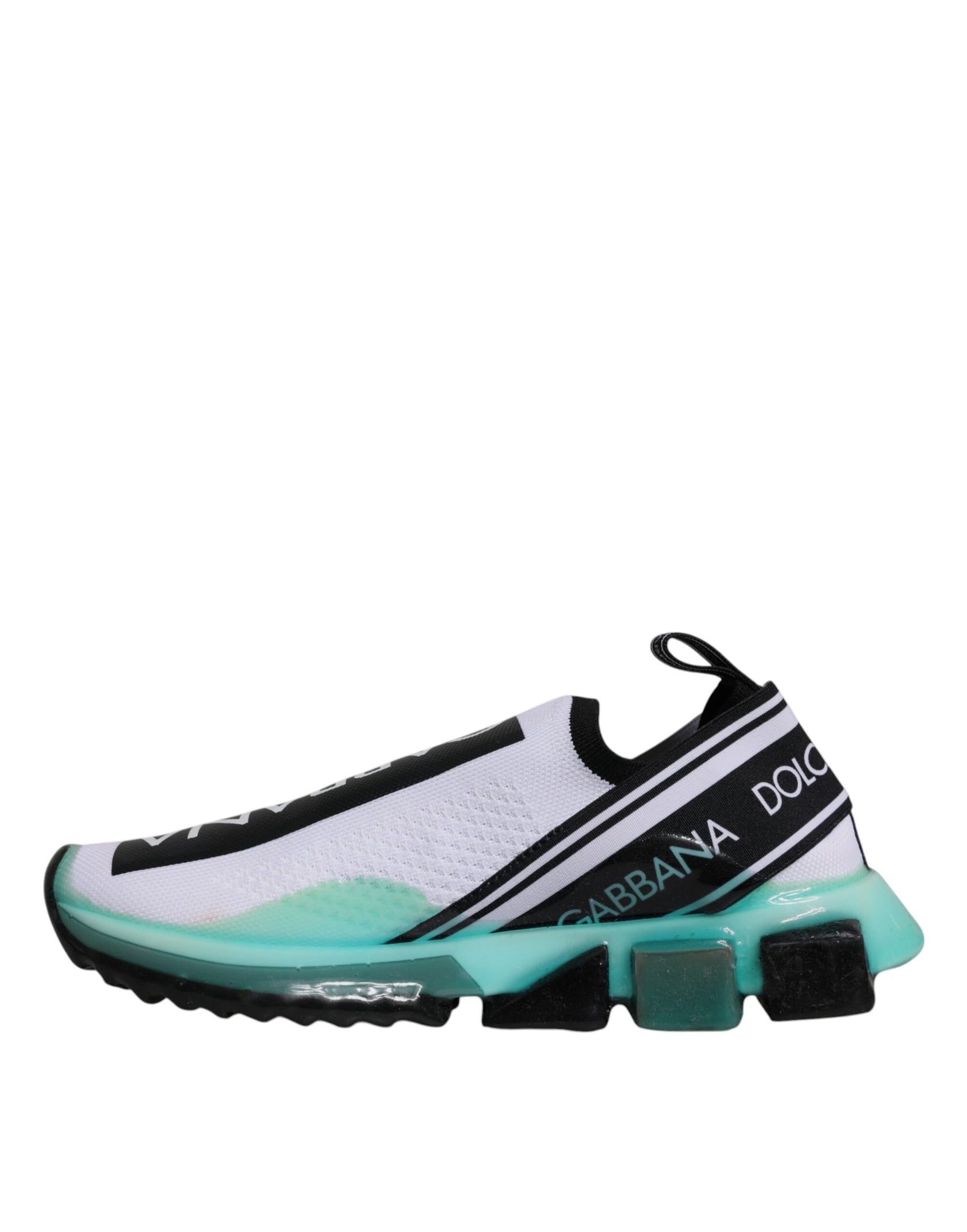 Dolce & Gabbana White Blue Sorrento Slip On Sneakers Shoes | Regal Royce