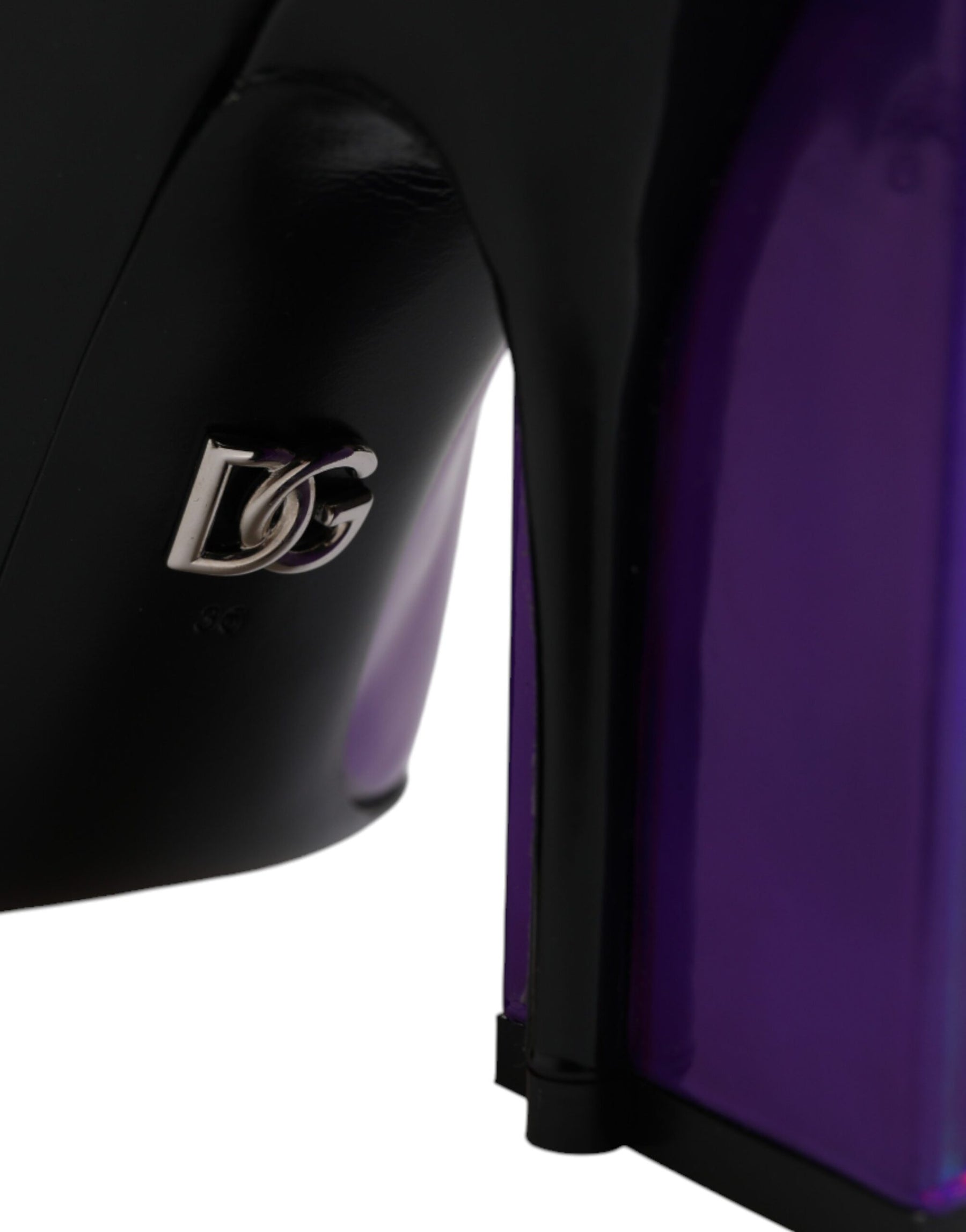 Dolce & Gabbana Purple Black Pointed Ankle Boots Shoes | Regal Royce