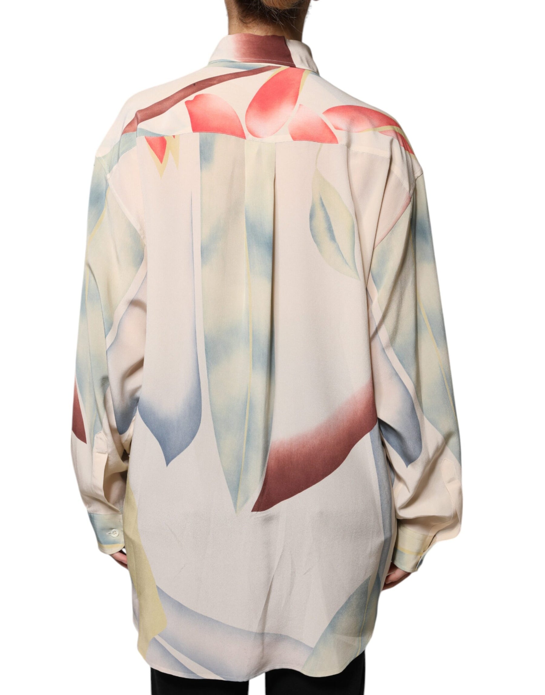 Etro Beige Printed Collared Buttoned Long Sleeves Blouse Top | Regal Royce