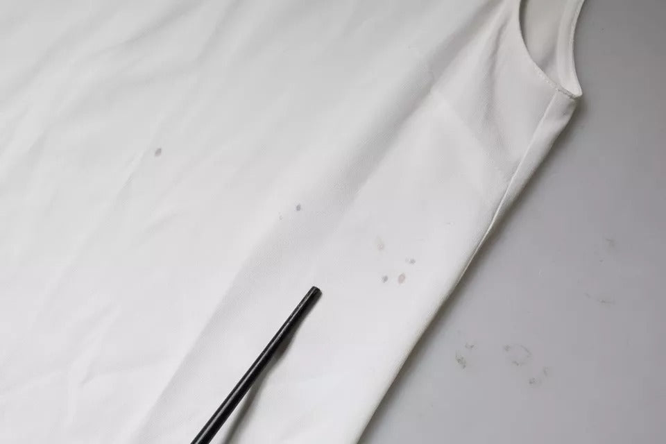 Patrizia Pepe White Mock Neckline Sleeveless Tank Blouse Top | Regal Royce