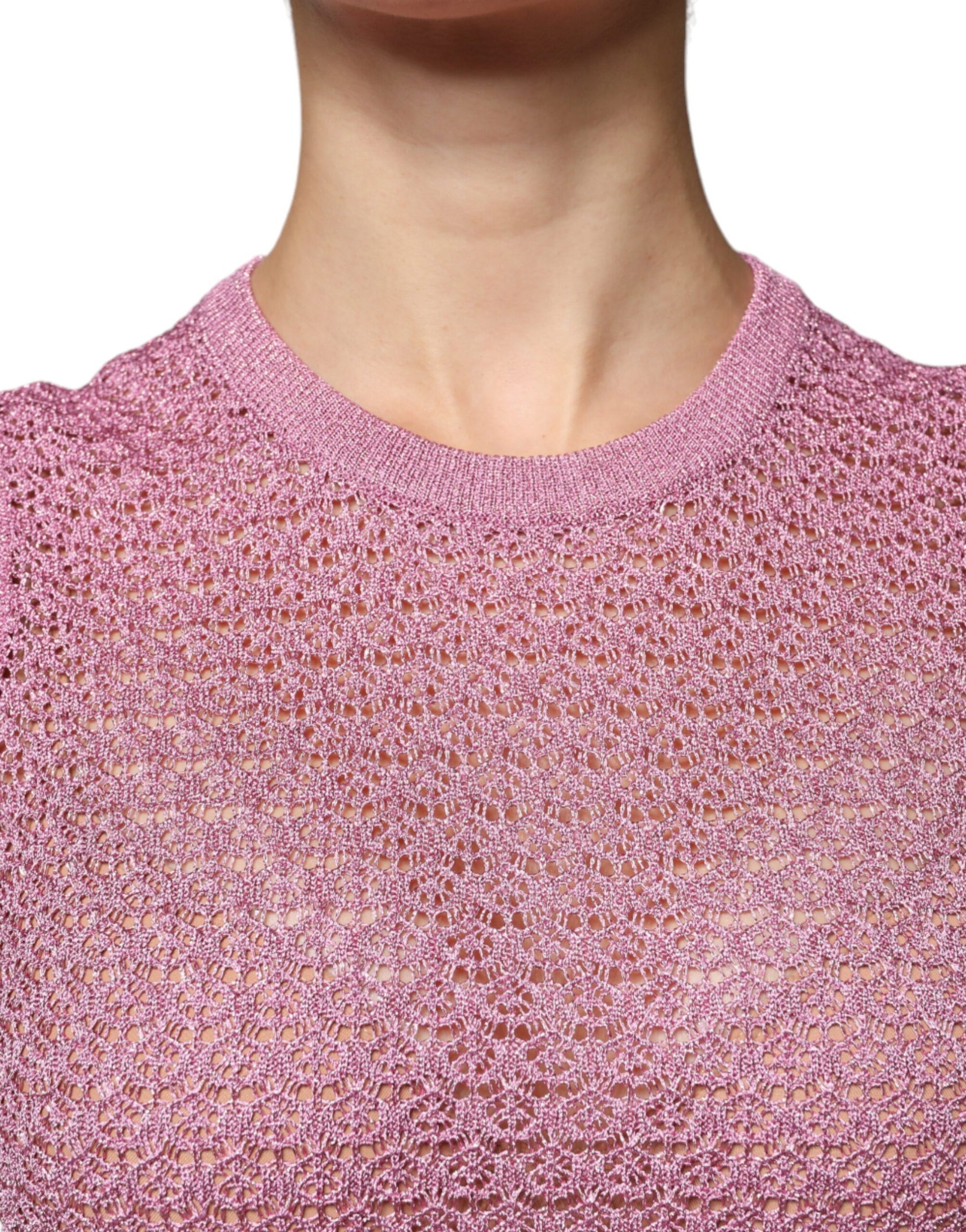 Dolce & Gabbana Pink Mesh See Through Sleeveless Tank Top | Regal Royce