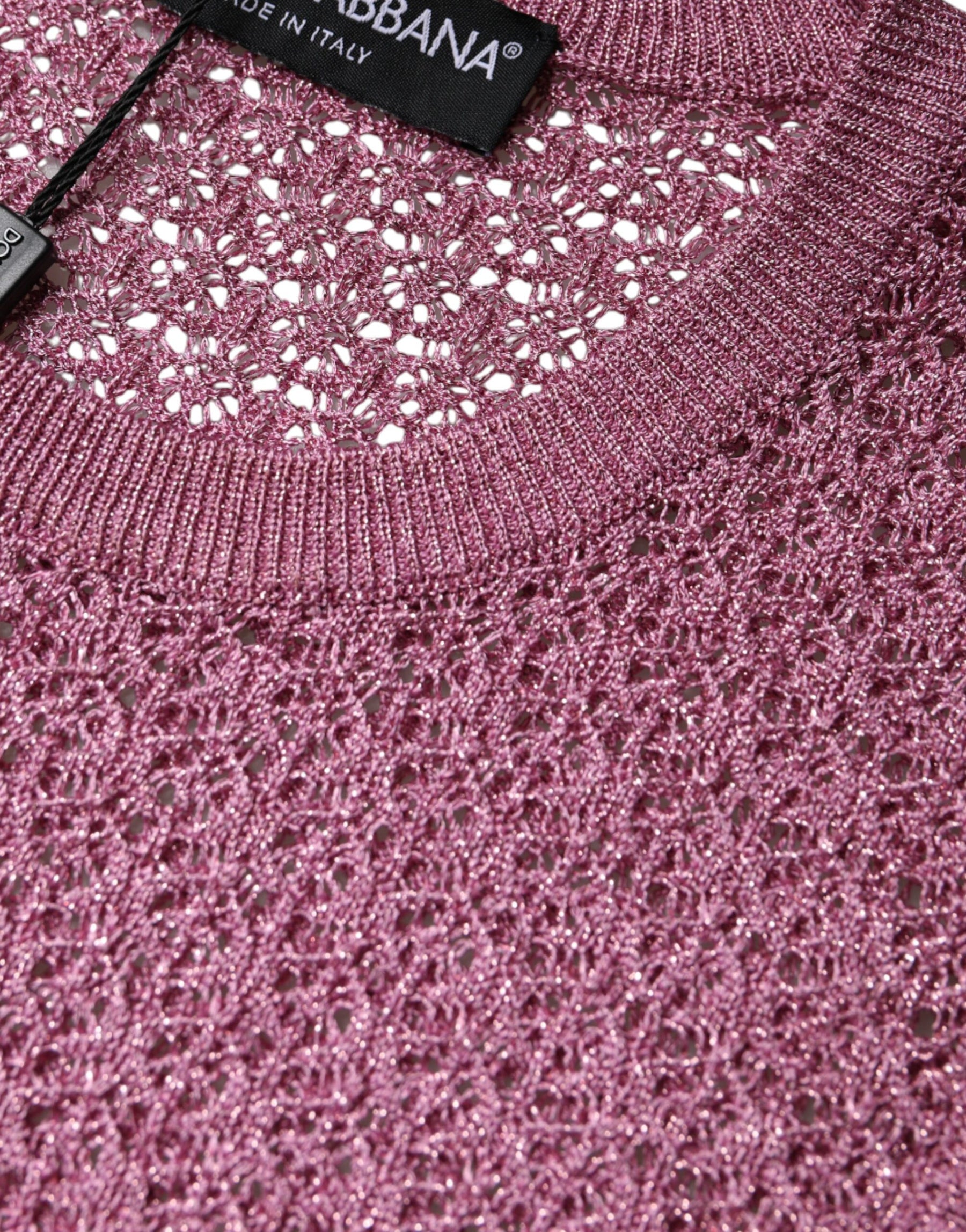 Dolce & Gabbana Pink Mesh See Through Sleeveless Tank Top | Regal Royce