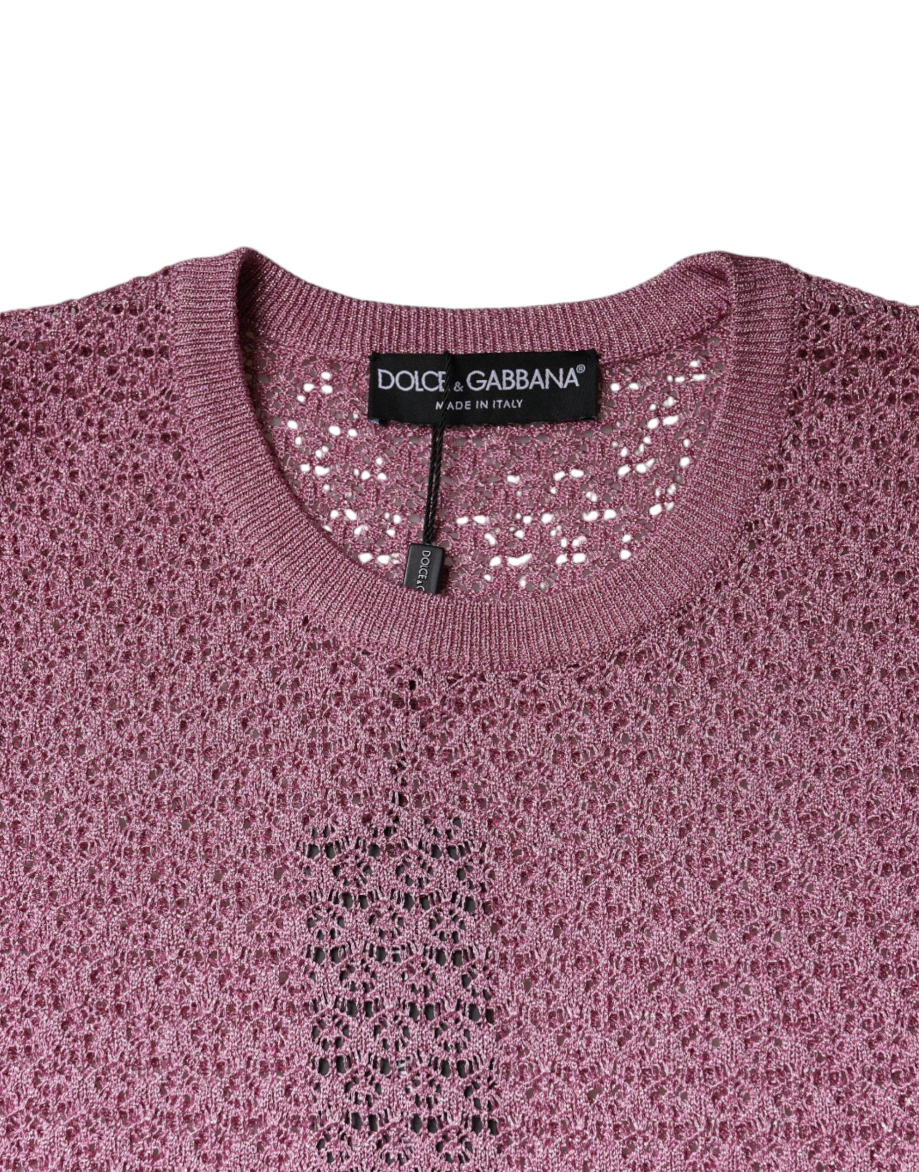 Dolce & Gabbana Pink Mesh See Through Sleeveless Tank Top | Regal Royce