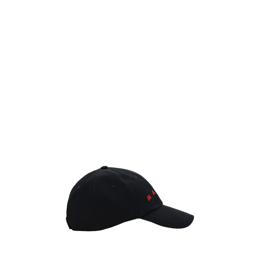 Marni Black Cotton Cap (Baseball Hat) | Regal Royce