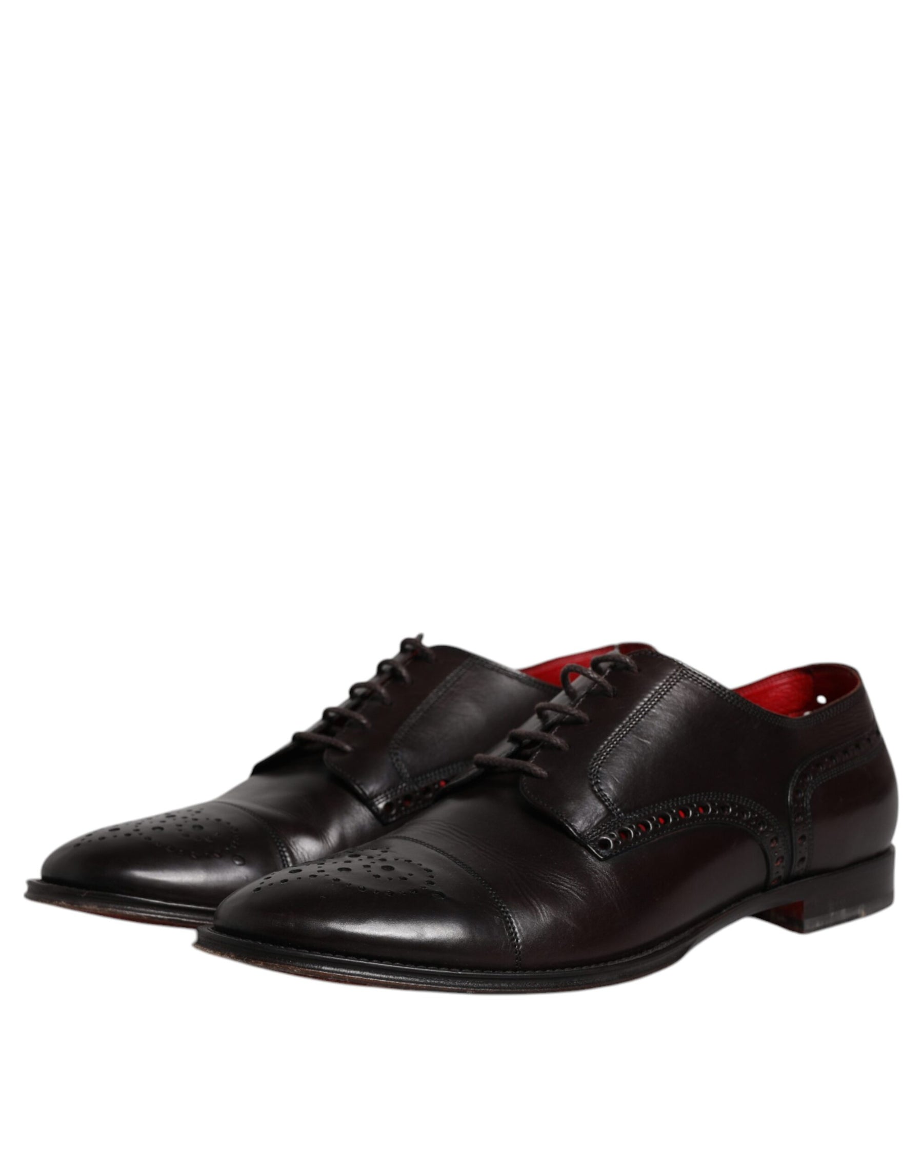 Dolce & Gabbana Black Calfskin Leather Derby Men Dress Shoes | Regal Royce