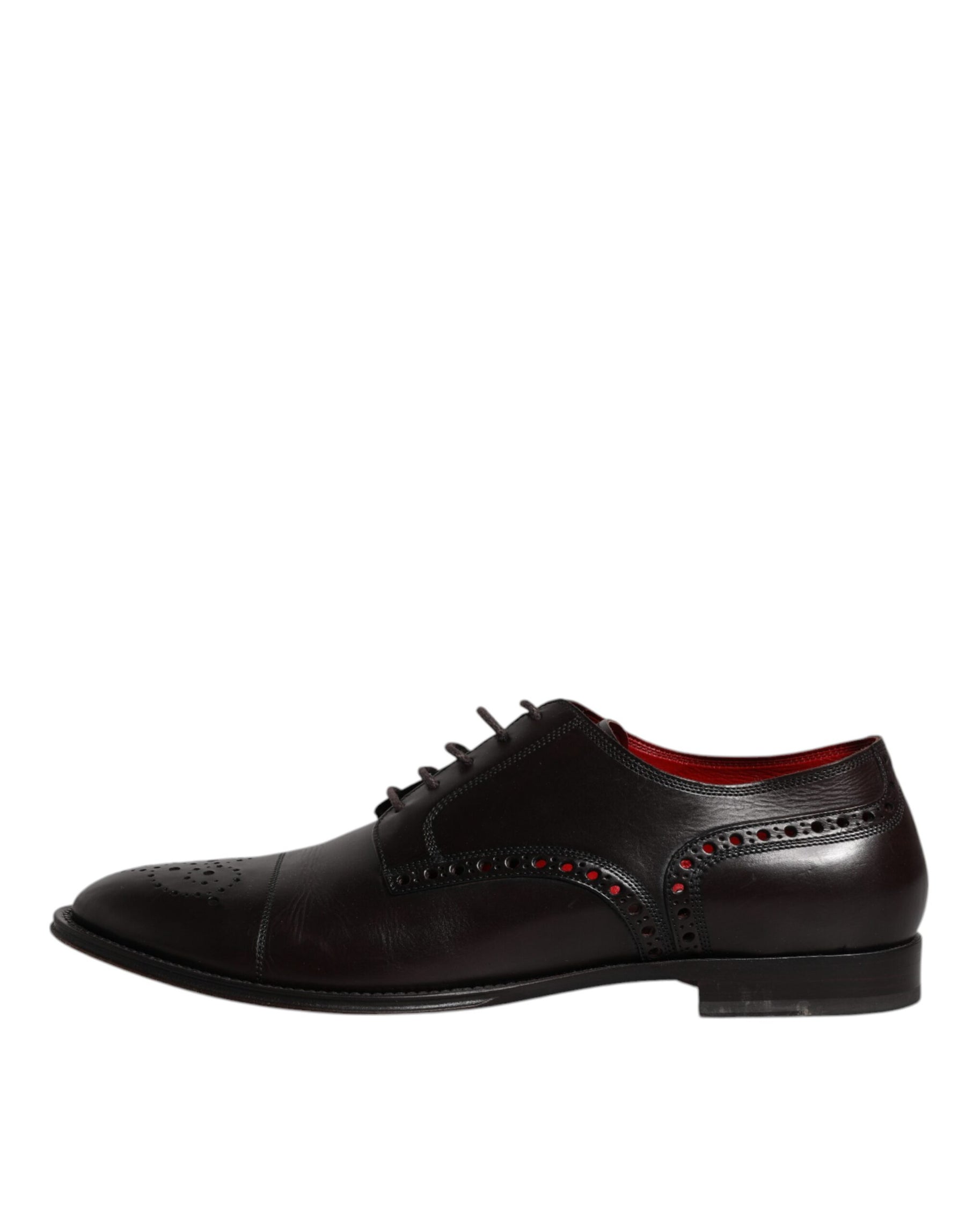Dolce & Gabbana Black Calfskin Leather Derby Men Dress Shoes | Regal Royce