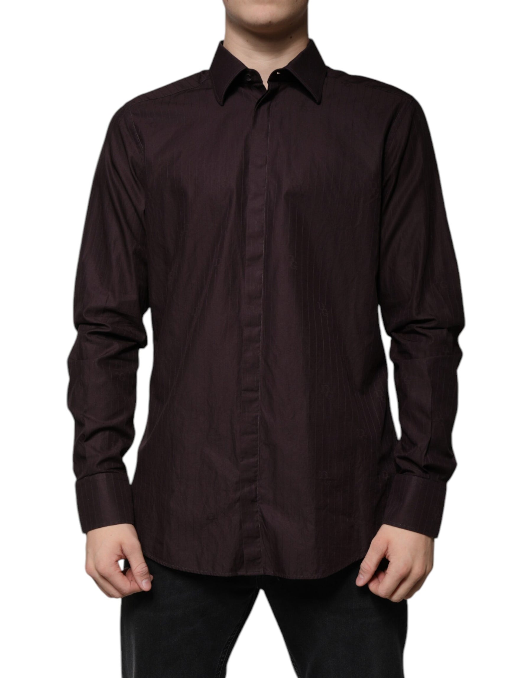 Dolce & Gabbana Purple Cotton Slim Fit MARTINI Dress Shirt | Regal Royce